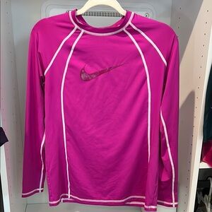 Nike Women's Pink Rash Guard/Long Sleeve